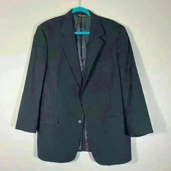Brooks Brothers Men’s Wool Blazer Sports Coat Size 42 Regular Pinstripe USA Made - Picture 1 of 9